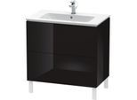 Duravit L-Cube Waschtisch-Unterschrank LC662604040 82 x 48,1 cm, schwarz hochglanz, 2 Auszüge, stehend