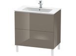 Duravit L-Cube Waschtisch-Unterschrank LC662608989 82 x 48,1 cm, flannel grey hochglanz, 2 Auszüge, stehend