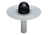 Viega Advantix Balkon-/Terrassenablauf 626990 DN 100, Kunststoff grau, Ablauf senkrecht, mit Kiesfang