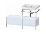 Duravit Happy D.2 Plus Möbelwaschtisch-Kombination HP4855N9797 120x49cm, mit Metallkonsole, ohne Hahnloch, lichtblau seidenmatt