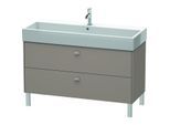 Duravit Brioso Waschtischunterbau BR443704343 1184x459mm, Basalt Matt, 2 Auszüge