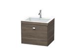 Duravit Brioso c-bonded Waschtischunterschrankset BR4600N1051 60 x 48 cm, chrom/Pine Terra, ohne Hahnloch