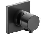 Keuco IXMO Comfort Unterputzventil 59541131202 Schwarzchrom gebürstet, Unterputz Montage, eckig, Schlauchanschluss/Brausehalter