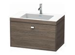 Duravit Brioso c-bonded Waschtisch mit Unterbau BR4601O1051, 80x48cm, Pine Terra/Chrom, 1 Hahnloch