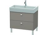 Duravit Brioso Waschtischunterbau BR443501043 784x459mm, Basalt Matt, 2 Auszüge, Griff Chrom