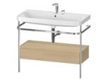 Duravit Happy D.2 Plus Möbelwaschtisch-Kombination HP4843E7171 97,5 x 49 cm, 2 Hahnlöcher, mediterrane Eiche, mit Metallkonsole