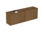 Ideal Standard Conca Waschtisch-Unterschrank T3995Y5 mit Ausschnitt, 2 Auszüge, 160 x 37 x 55 cm, Walnuss dunkel Furnier