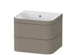 Duravit Happy D.2 Plus Möbelwaschtisch-Unterschrank HP4635N9292 57,5 x 49 cm, ohne Hahnloch, steingrau seidenmatt, 2 Schubkästen
