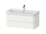 Duravit Happy D.2 Plus Möbelwaschtisch HP4348O3636 97,5 x 49 cm, 1 Hahnloch, weiß seidenmatt, 2 Schubkästen