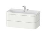 Duravit Happy D.2 Plus Möbelwaschtisch-Unterschrank HP4638E3636 97,5 x 49 cm, 2 Hahnlöcher, weiß seidenmatt, 2 Schubkästen