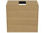 Ideal Standard Conca Waschtisch-Unterschrank T3934Y6 mit Ausschnitt, 1 Auszug, 60x37x55 cm, mittig, Eiche hell Furnier