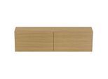 Ideal Standard Waschtisch-Unterschrank T4332Y6 ohne Ausschnitt, 2 Auszüge, 200 x 37 x 55 cm, Eiche hell Furnier