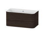 Duravit Happy D.2 Plus Möbelwaschtisch-Unterschrank HP4638N6969 97,5 x 49 cm, ohne Hahnloch, nussbaum gebürstet, 2 Schubkästen