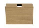 Ideal Standard Conca Waschtisch-Unterschrank T3935Y6 mit Ausschnitt, 1 Auszug, 80x37x55 cm, mittig, Eiche hell Furnier