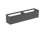 Ideal Standard Conca Waschtisch-Unterschrank T4336Y2 240x50,5x54cm, ohne Waschtisch-Platte, 4 Auszüge, Anthrazit matt lackiert
