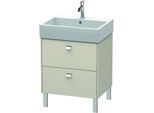 Duravit Brioso Waschtischunterbau BR443301091 584x459mm, Taupe, 2 Auszüge, Griff Chrom