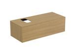 Ideal Standard Conca Waschtisch-Unterschrank T3932Y6 mit Ausschnitt, 1 Auszug, 120x50,5x37 cm, rechts/links, Eiche hell Furnier