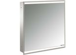 Emco prime Unterputz-Lichtspiegelschrank 949706331 600x730mm, 1 Tür, Anschlag links, aluminium/weiss