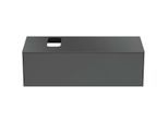 Ideal Standard Conca Waschtisch-Unterschrank T3932Y2 mit Ausschnitt, 1 Auszug, 120x50,5x37 cm, rechts/links, Anthrazit matt lackiert