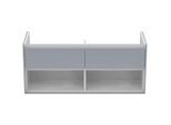 Ideal Standard Connect Air DoppelWaschtischunterschrank E0829EQ 120x51,7x44cm, 2 Auszüge, hellgrau glänzend/weiß matt