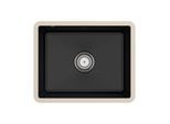 Villeroy und Boch Unterbauspüle 331001S5 mit Ablaufgarnitur und Handbetätigung, Ebony