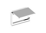 Keuco Plan Toilettenpapierhalter 14973170000 mit Ablage, offene Form, Aluminium silber-eloxiert