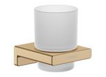 hansgrohe AddStoris Glashalter 41749140 mit Glas, Wandmontage, Metall, brushed bronze