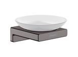 hansgrohe AddStoris Seifenhalter 41746340 Wandmontage, Glas, Metall, brushed black chrome