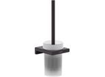hansgrohe AddStoris WC-Bürstengarnitur 41752670 Wandmontage, Metall, Glas, mattschwarz