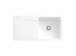 Villeroy und Boch Siluet Flächenbündige Spüle 33361FR1 mit Ablaufgarnitur und Handbetätigung, weiß
