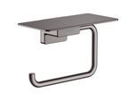 hansgrohe AddStoris Papierrollenhalter 41772340 mit Ablage, Wandmontage, Metall, brushed black chrome