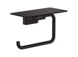 hansgrohe AddStoris Papierrollenhalter 41772670 mit Ablage, Wandmontage, Metall, mattschwarz