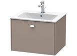 Duravit Brioso Waschtischunterbau BR400101043 620x479mm, Basalt Matt, 1 Auszug, Griff Chrom