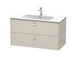 Duravit Brioso Waschtischunterbau BR410301091 1020x553 mm Taupe, 2 Auszüge, Griff Chrom
