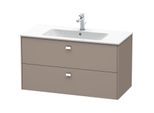 Duravit Brioso Waschtischunterbau BR410301043 1020x553 mm Basalt Matt, 2 Auszüge, Griff Chrom