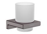 hansgrohe AddStoris Glashalter 41749340 mit Glas, Wandmontage, Metall, brushed black chrome
