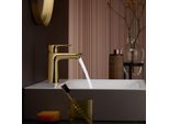 hansgrohe Talis E Waschtisch-Einhebelmischer 71710990 mit Ablaufgarnitur, polished gold optic
