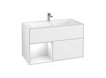 Villeroy und Boch Finion Waschtischunterschrank F030GFGF 99,6x59,1x49,8cm, Regal links Glossy white lacquer, Glossy white lacquer