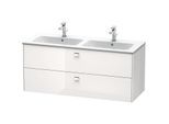 Duravit Brioso Waschtischunterschrank BR410501022 1290x553 mm Weiß Hochglanz, 2 Auszüge, Griff Chrom