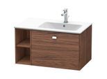Duravit Brioso Waschtischunterbau BR401401021 820x479mm, Nussbaum Dunkel/Chrom, Regal rechts