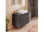 hansgrohe Xilesa E Waschtischunterschrank 54304760 2 Schubkästen mit PushOpen, 1180 x 550 mm, schiefergrau matt