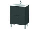 Duravit Brioso Waschtischunterbau BR440604949 620x389mm, Graphit Matt, 2 Auszüge