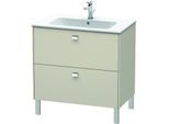 Duravit Brioso Waschtischunterbau BR440201091 820x479mm, Taupe, 2 Auszüge, Griff Chrom