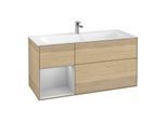 Villeroy und Boch Finion Waschtischunterschrank G060GJPC 119,6x59,1cm, Emotion, Regal links Light grey matt, Oak Veneer