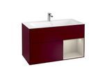 Villeroy und Boch Finion Waschtischunterschrank G040HHHB 99,6x59,1cm, Emotion, Regal rechts Sand Matt, Peony Matt