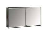 Emco prime Unterputz-Lichtspiegelschrank 949713557 1300x730mm, 2-türig, schwarz/spiegel