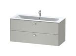 Duravit Brioso Waschtischunterbau BR410401007 1220x553 mm Betongrau Matt, 2 Auszüge, Griff Chrom