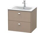Duravit Brioso Waschtischunterbau BR410101075 620x553 mm, Leinen, 2 Auszüge, Griff Chrom