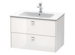 Duravit Brioso Waschtischunterschrank BR410201022 820x553 mm, Weiß Hochglanz, 2 Auszüge, Griff Chrom
