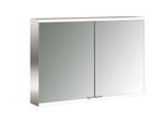 Emco prime Aufputz-Lichtspiegelschrank 949706345 1000x700mm, 2-türig, aluminium/weiss